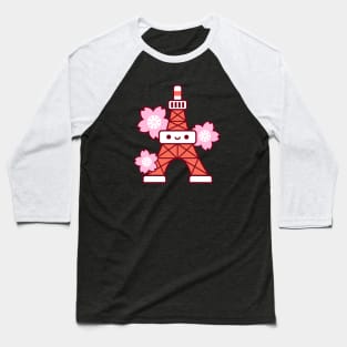 Tokyo Tower Kawaii Baseball T-Shirt